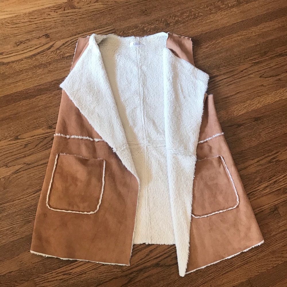 Faux Sherpa Vest by Cage